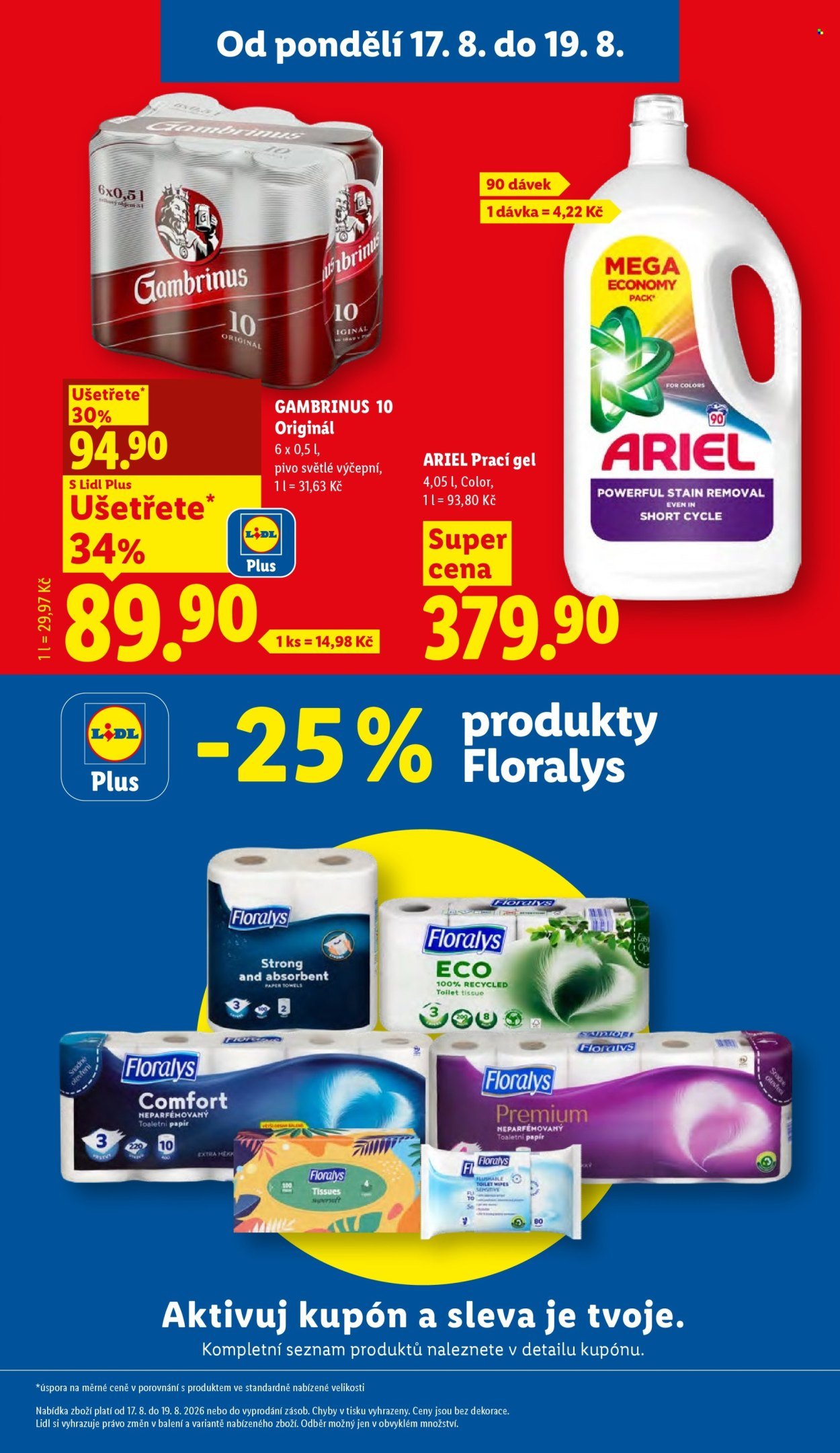 LIDL leták - Od pondělí 17.8.2026