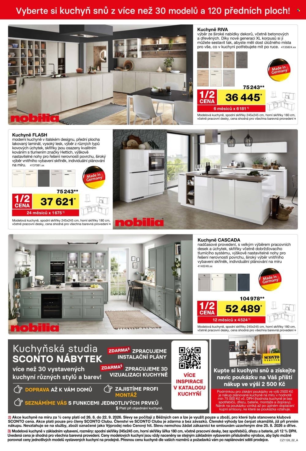 SCONTO NÁBYTEK leták - Kuchyně za polovinu!
