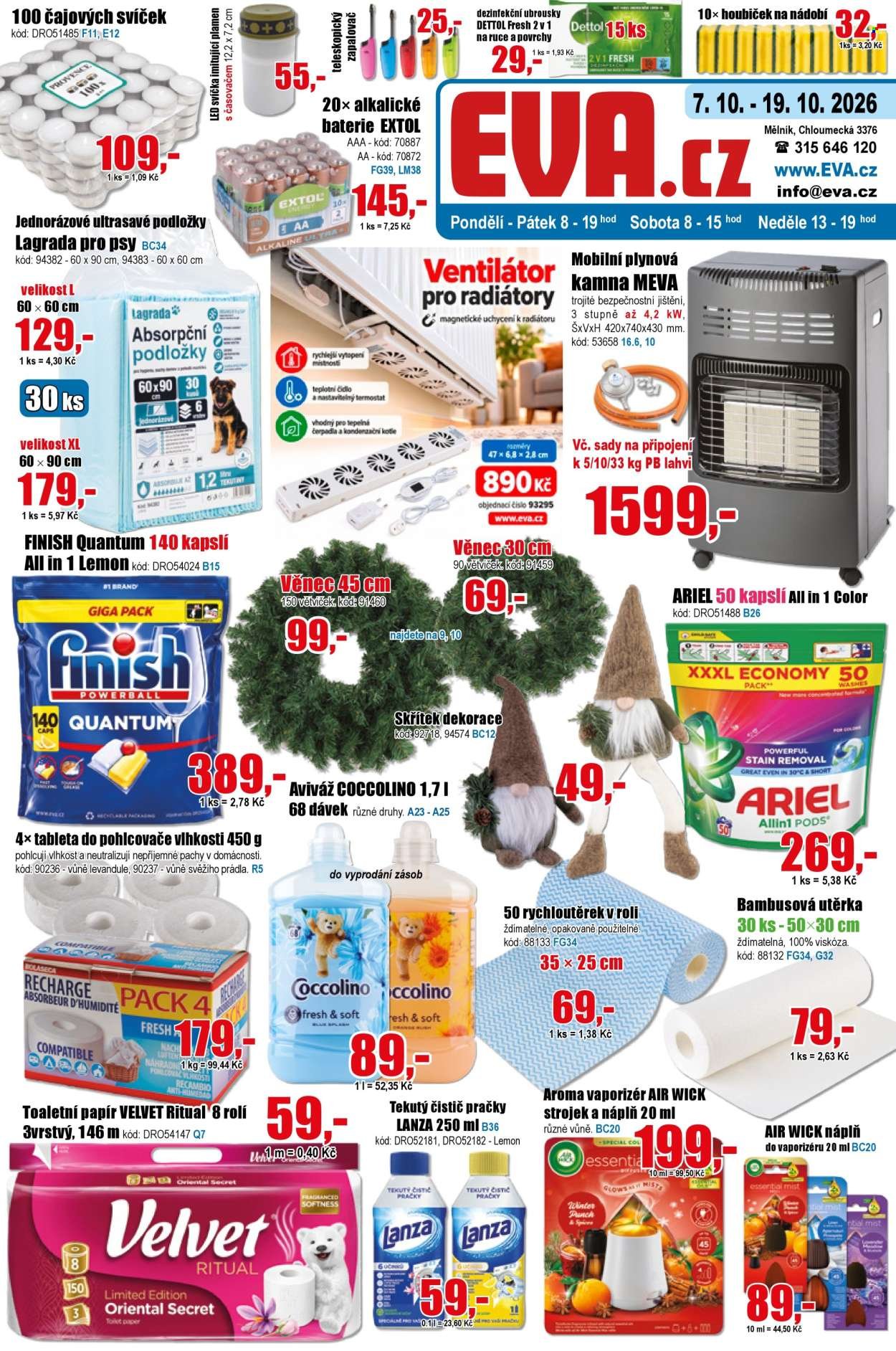 EVA SUPERMARKET leták - Od středy 7.10.2026