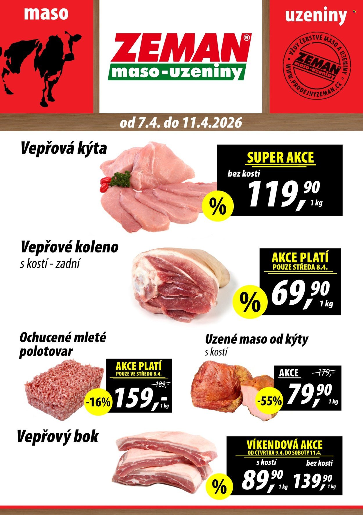 ZEMAN MASO-UZENINY leták - Od úterý 7.4.2026 (2026-04-07 - 2026-04-11)