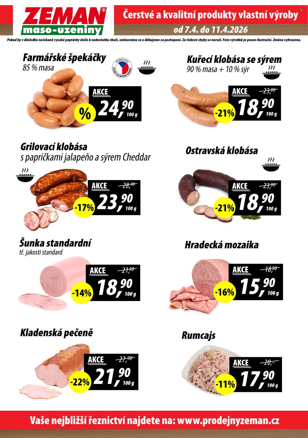 ZEMAN MASO-UZENINY leták - Od úterý 7.4.2026 (2026-04-07 - 2026-04-11)