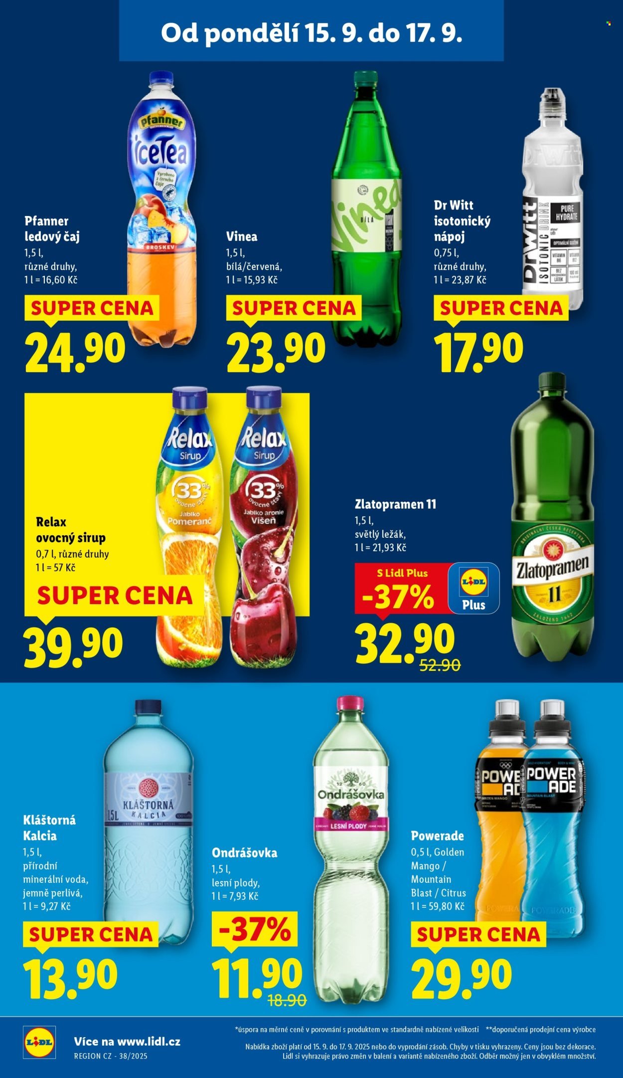 LIDL leták - Od pondělí 15.9.2025 (2025-09-15 - 2025-09-17)