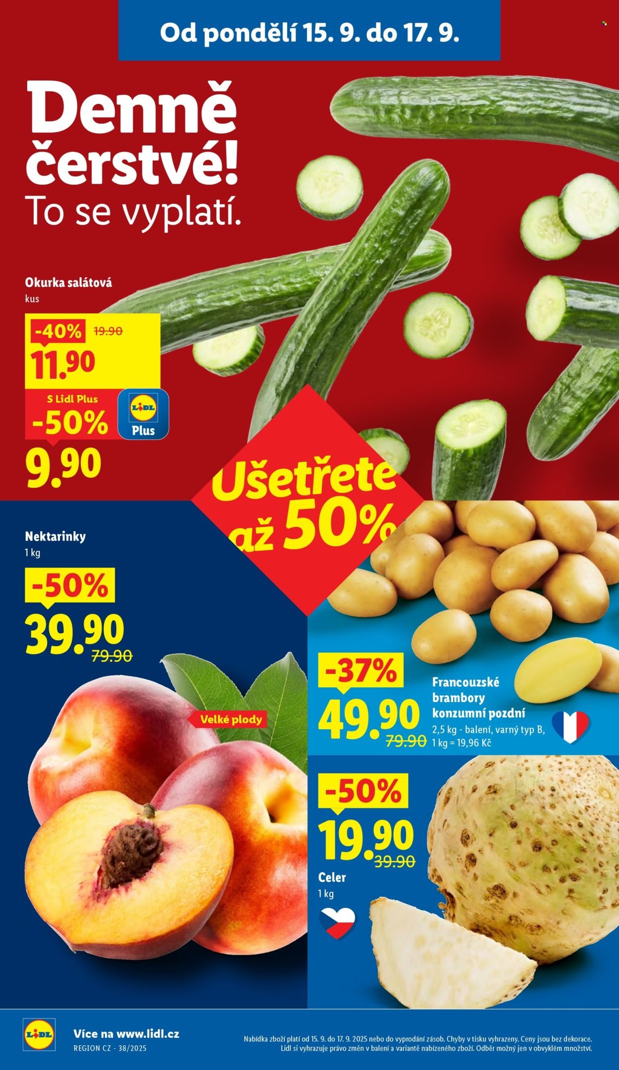 LIDL leták - Od pondělí 15.9.2025 (2025-09-15 - 2025-09-17)