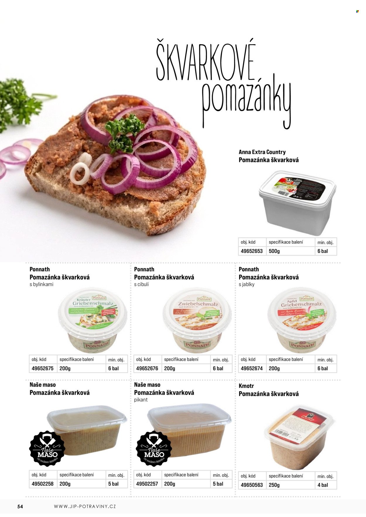 JIP leták - Uzeniny