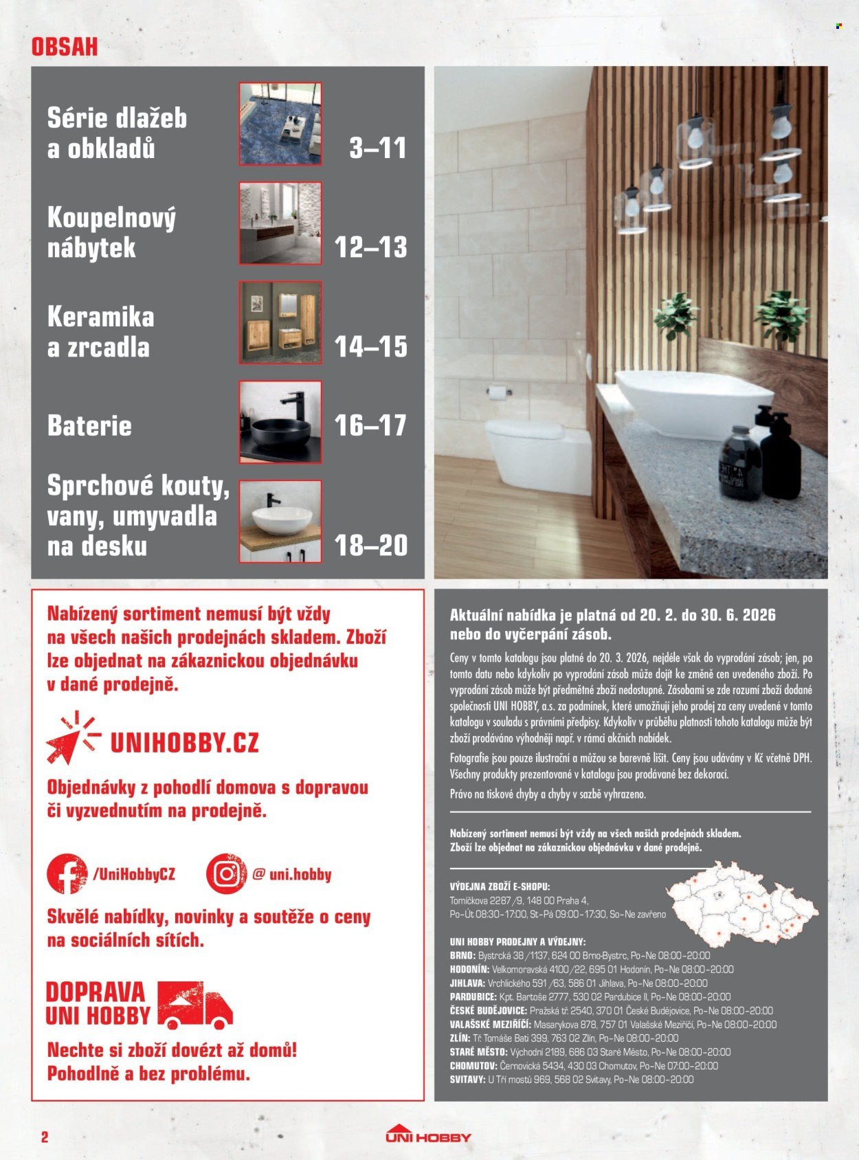 UNI HOBBY leták - Dlažby, obklady, sanita 2026 (2026-02-20 - 2026-06-30)