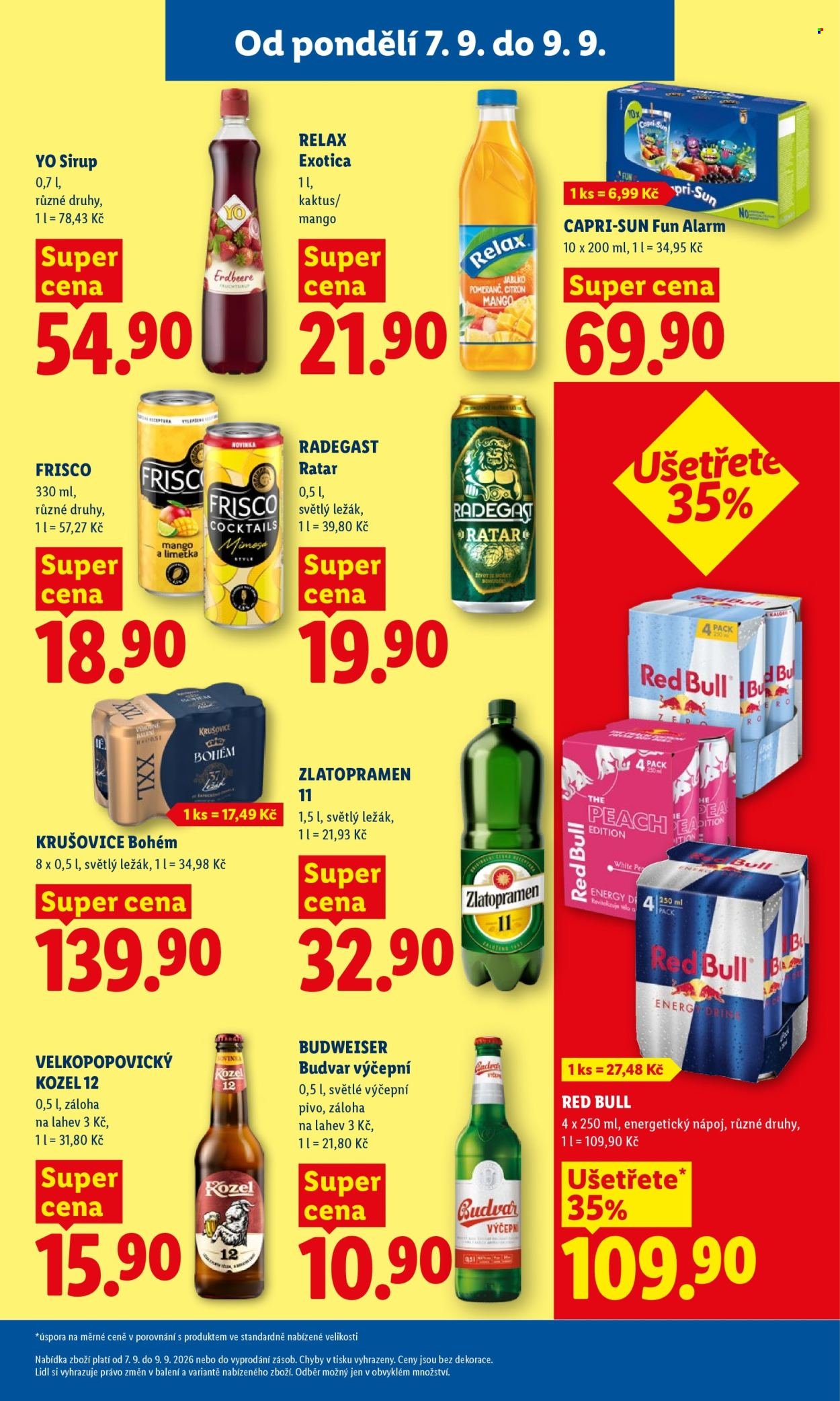 LIDL leták - Od pondělí 7.9.2026