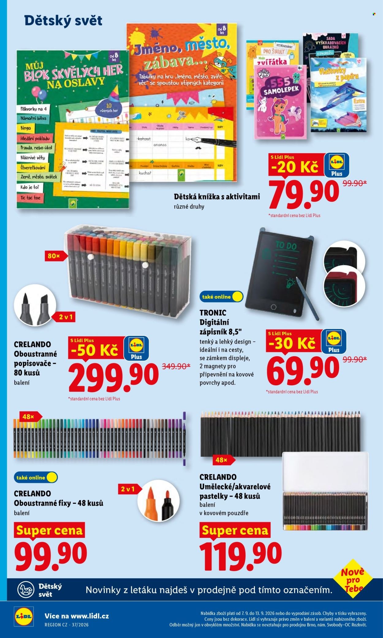 LIDL leták - Od pondělí 7.9.2026