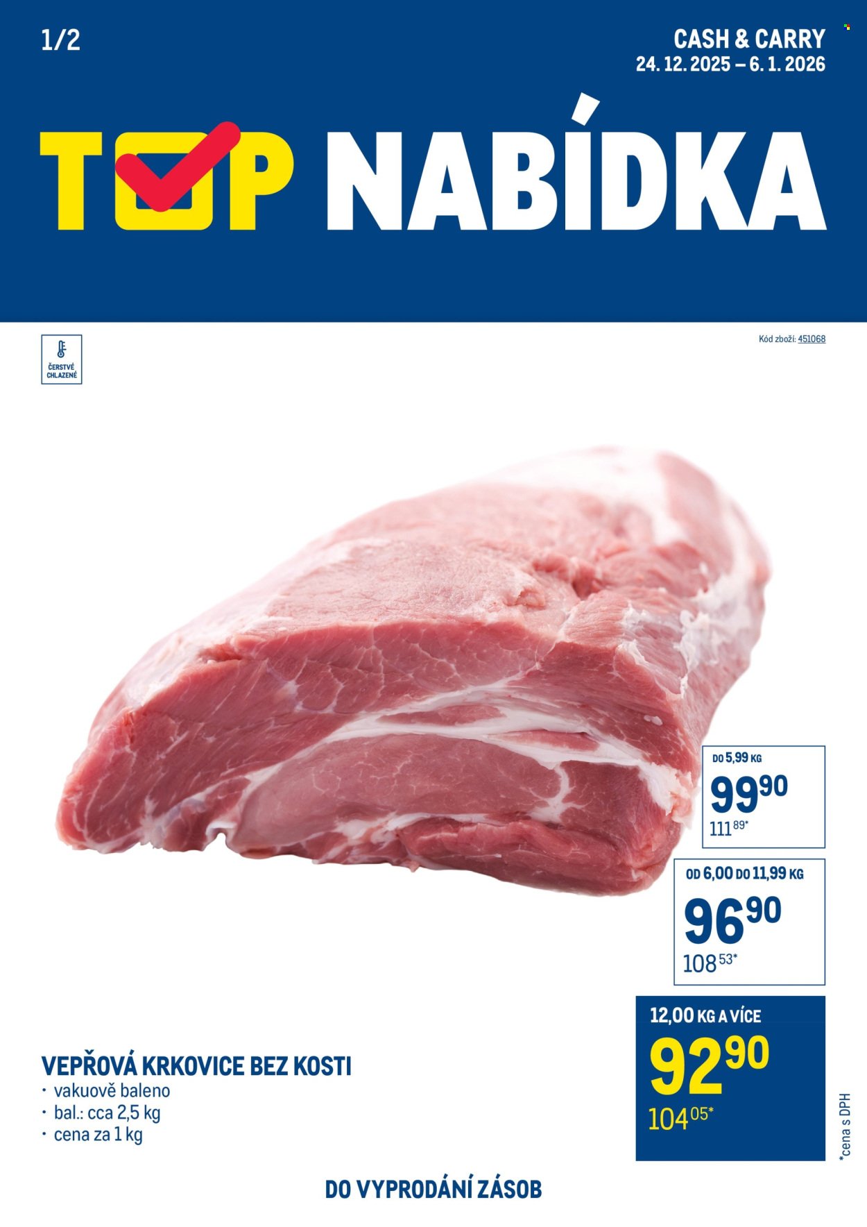 MAKRO leták - TOP maso (2025-12-24 - 2026-01-06)