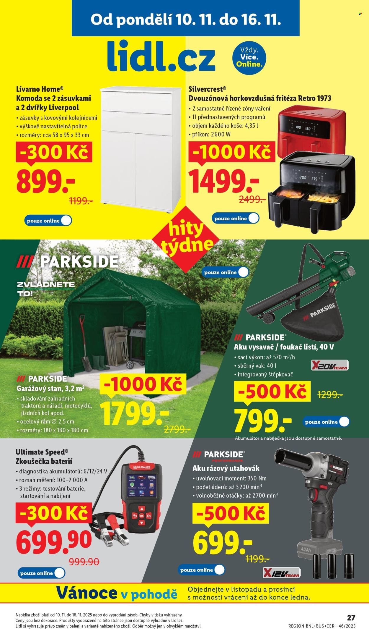 LIDL leták - Hity týdne se slevou až -1000Kč (2025-11-10 - 2025-11-16)