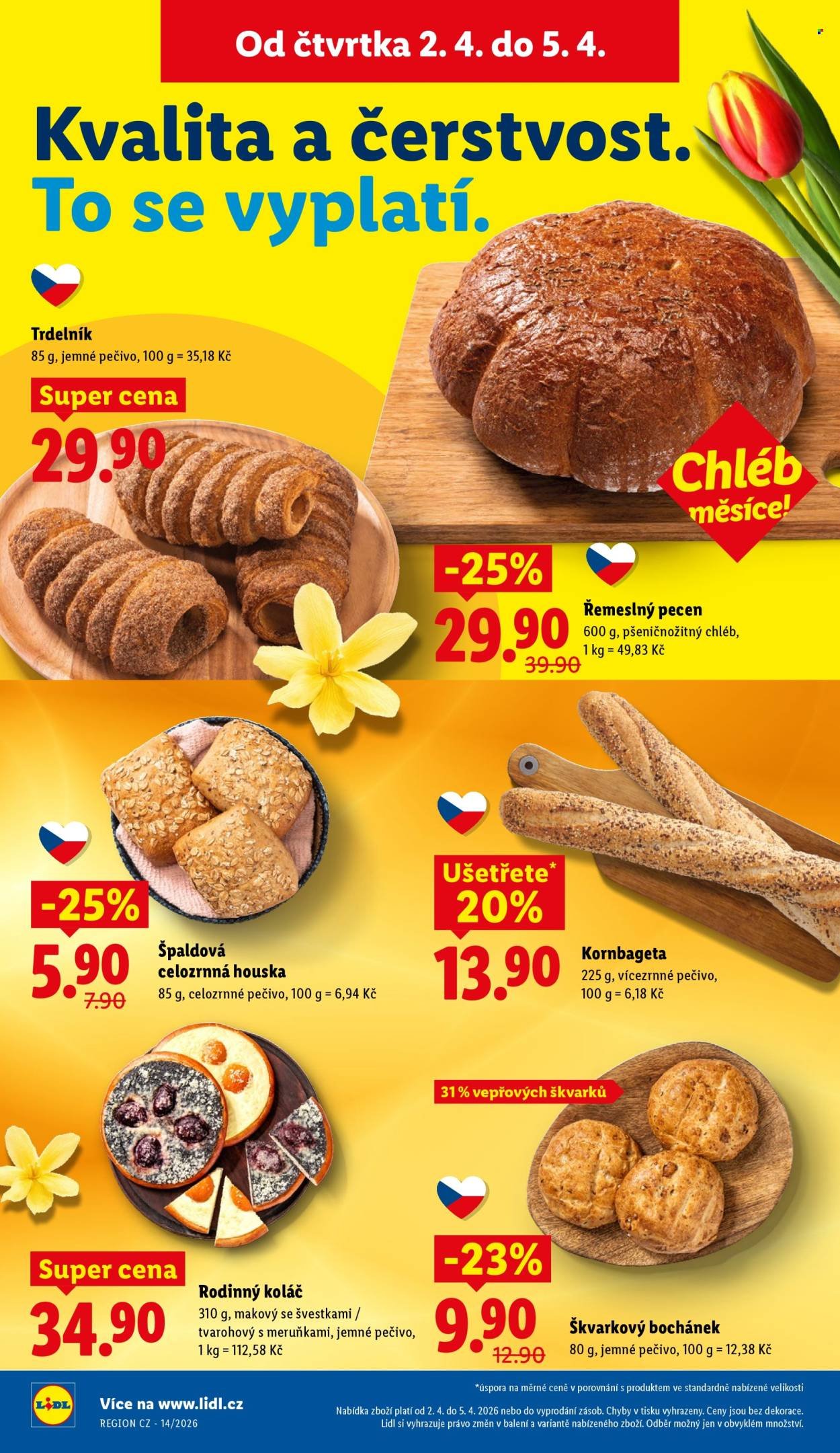 LIDL leták - Od čtvrtka 2.4.2026 (2026-04-02 - 2026-04-05)