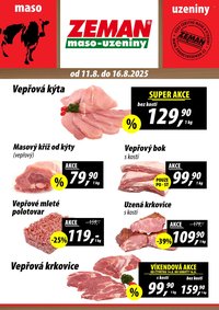 ZEMAN MASO-UZENINY leták - Od pondělí 11.8.2025 (2025-08-11 - 2025-08-16)