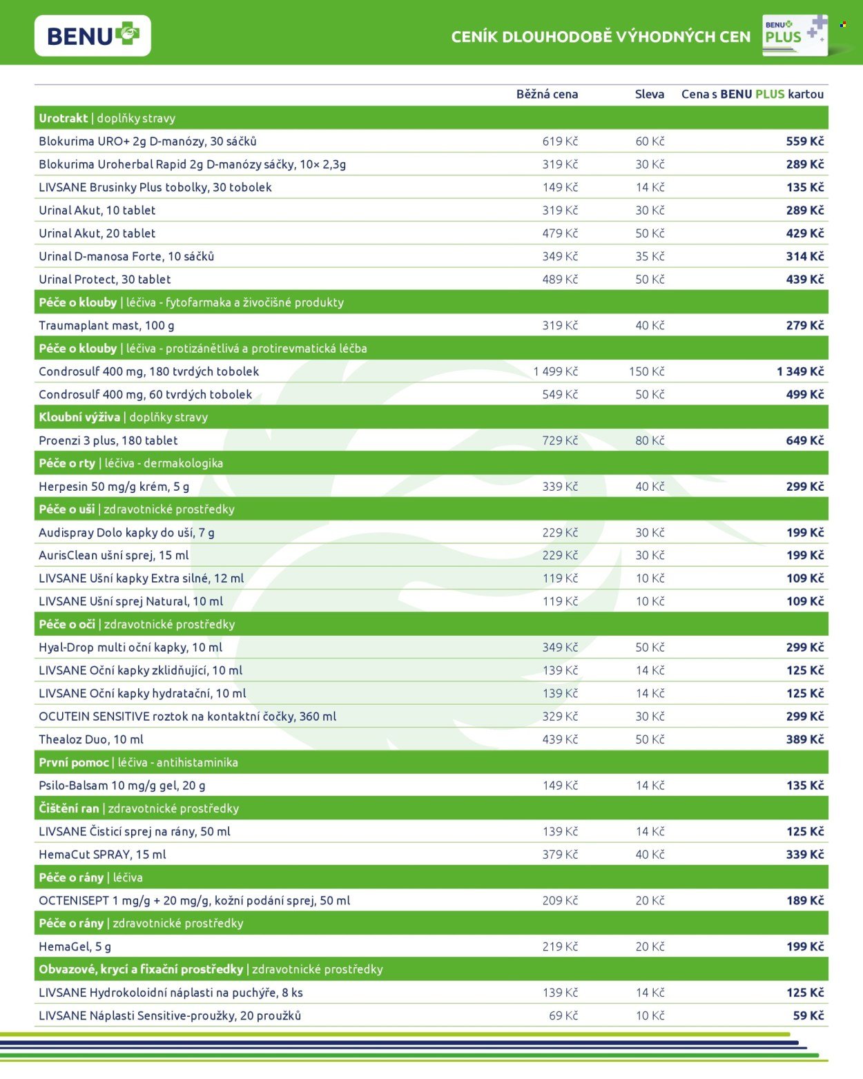 BENU LÉKÁRNA leták - Dlouhodobě výhodné ceny (2026-02-01 - 2026-02-28)