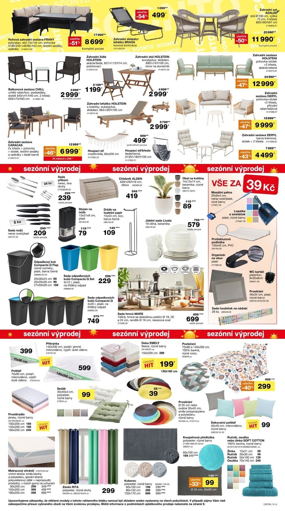 SCONTO NÁBYTEK leták - Až -70% sezónní výprodej! (2026-05-20 - 2026-06-16)