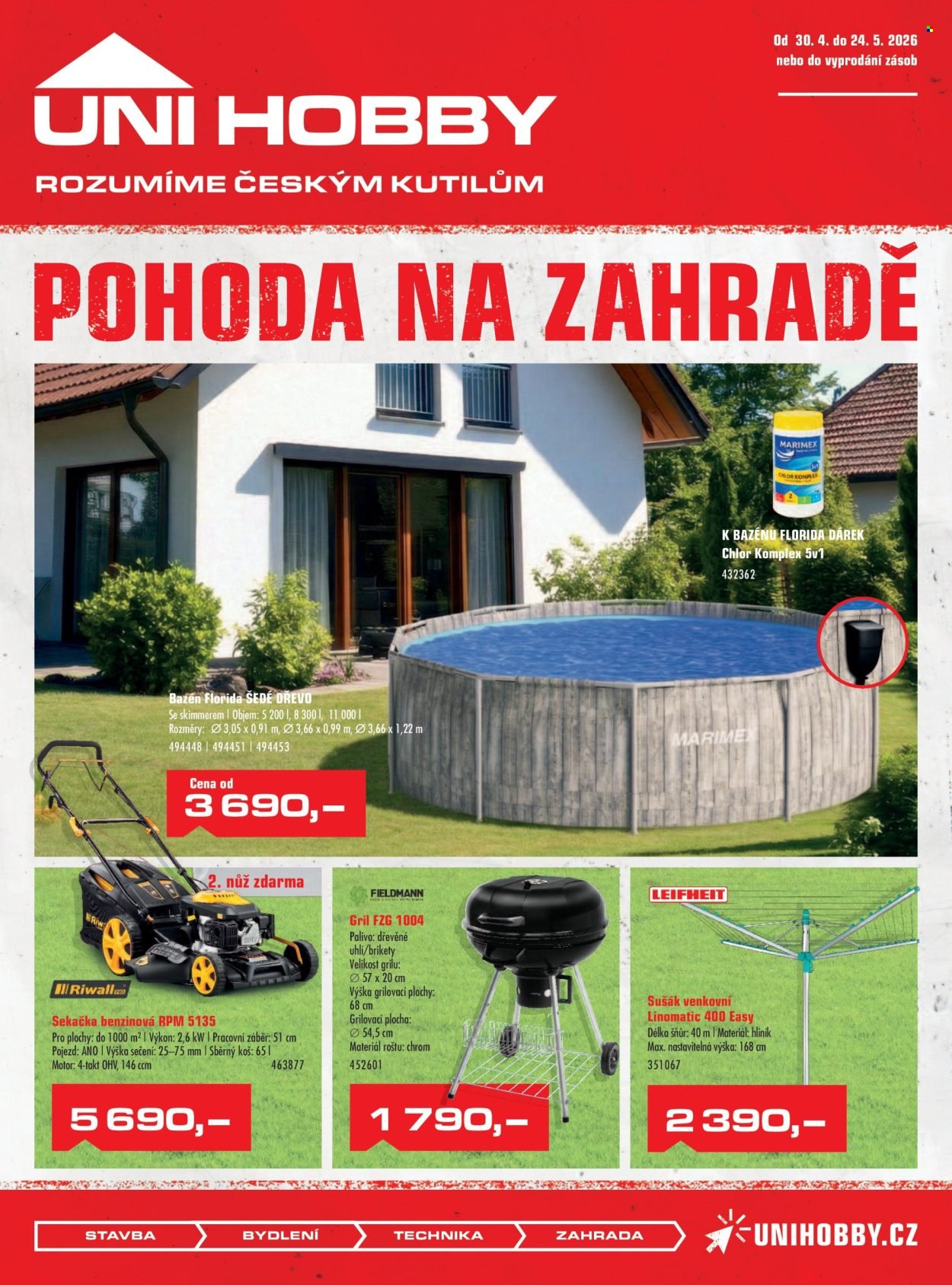UNI HOBBY leták - Pohoda na zahradě (2026-04-30 - 2026-05-24)