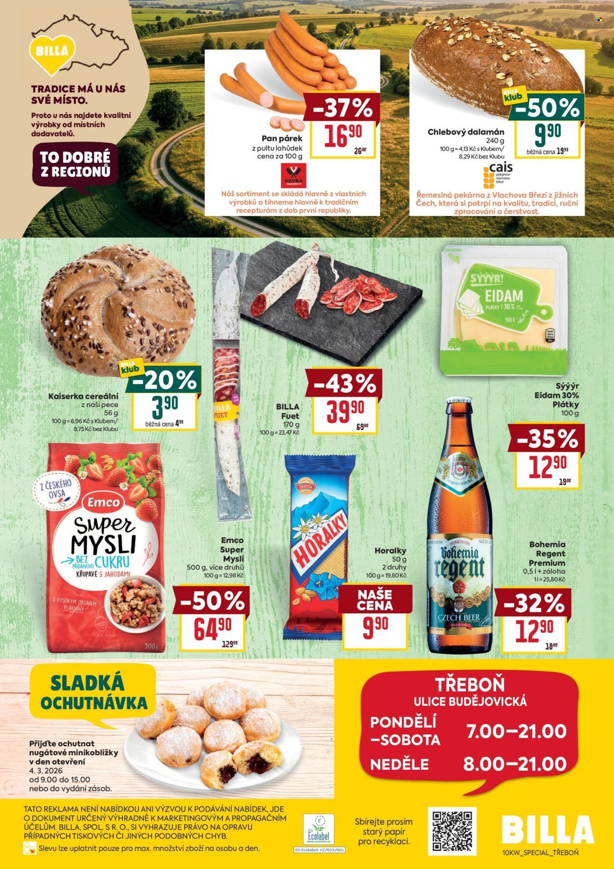 BILLA leták - Speciál: Třeboň (2026-03-04 - 2026-03-17)