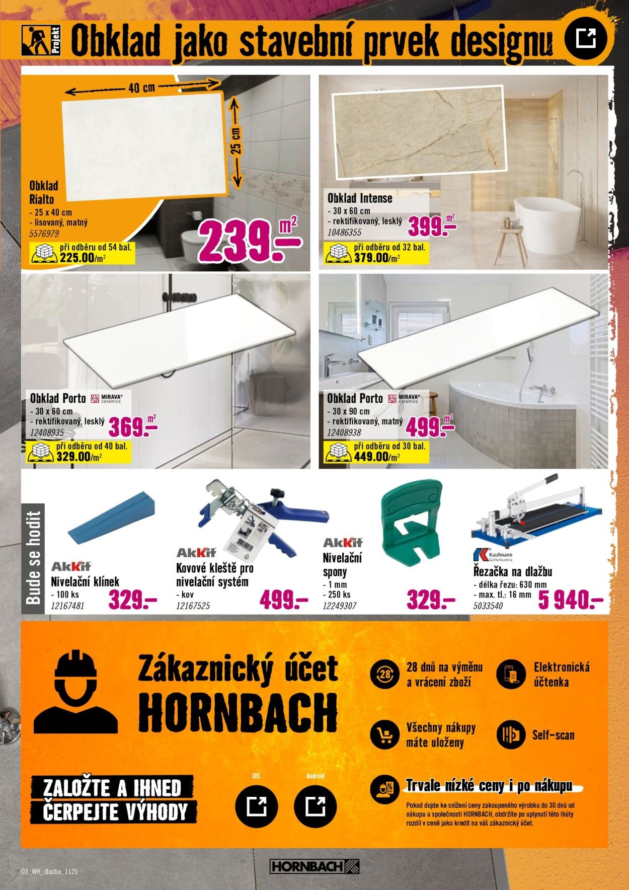 HORNBACH leták - Váš další projekt - Obklady a dlažby (2025-11-19 - 2025-12-03)