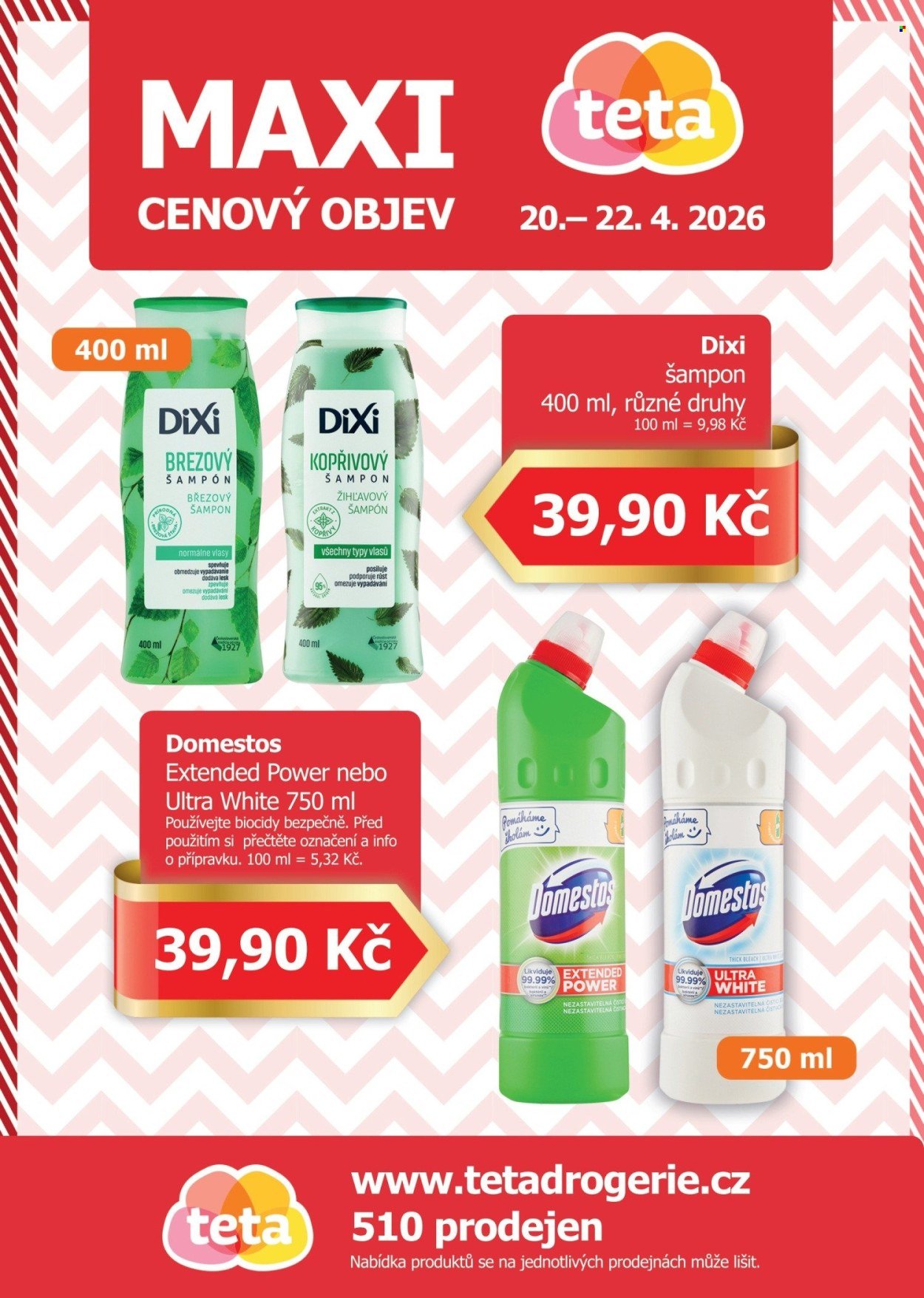 TETA DROGERIE leták - Maxi cenový objev (2026-04-20 - 2026-04-22)