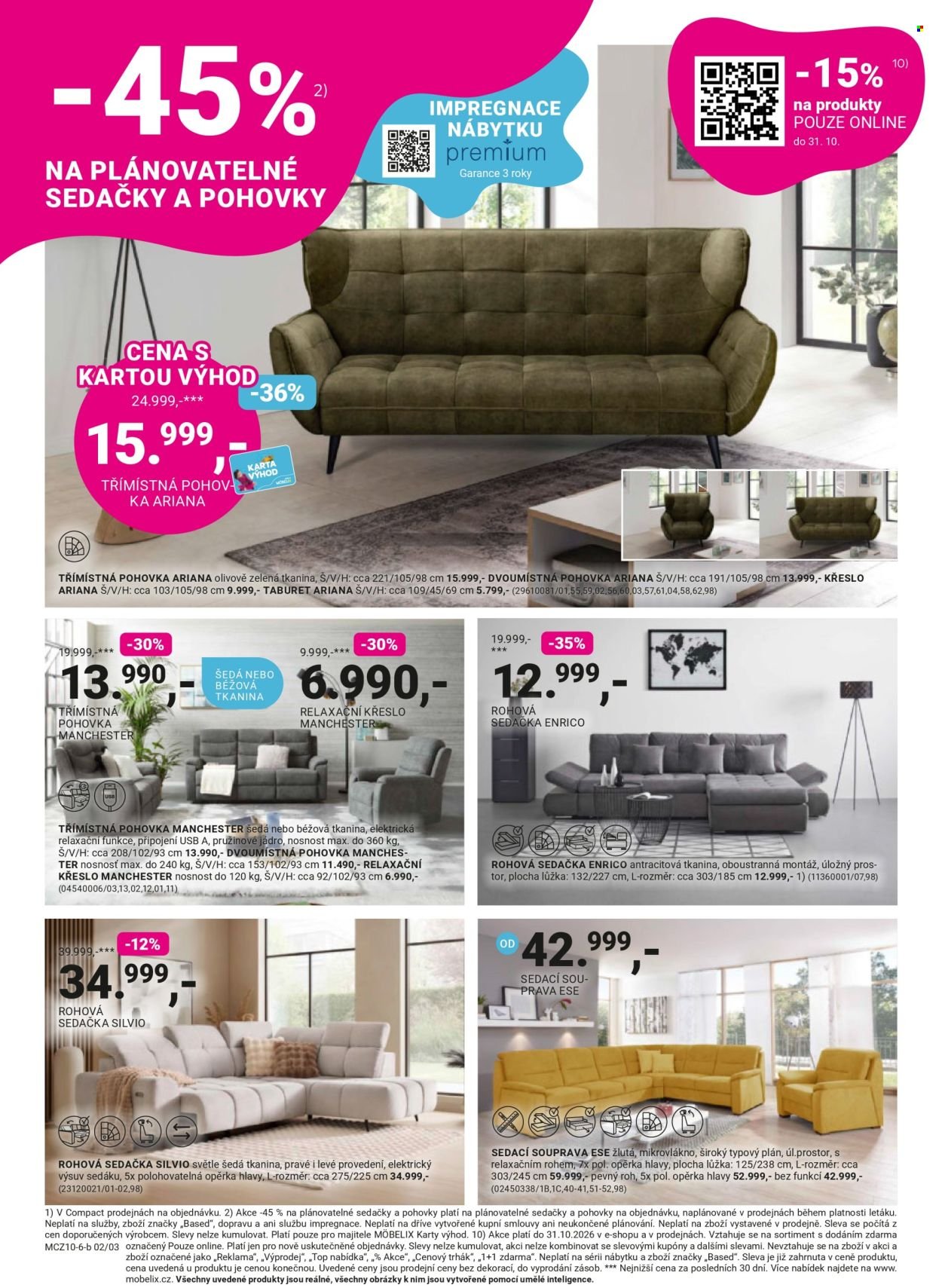 MÖBELIX leták - -20% na vše soboty 31.10.2026