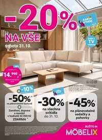 MÖBELIX leták - -20% na vše soboty 31.10.2026