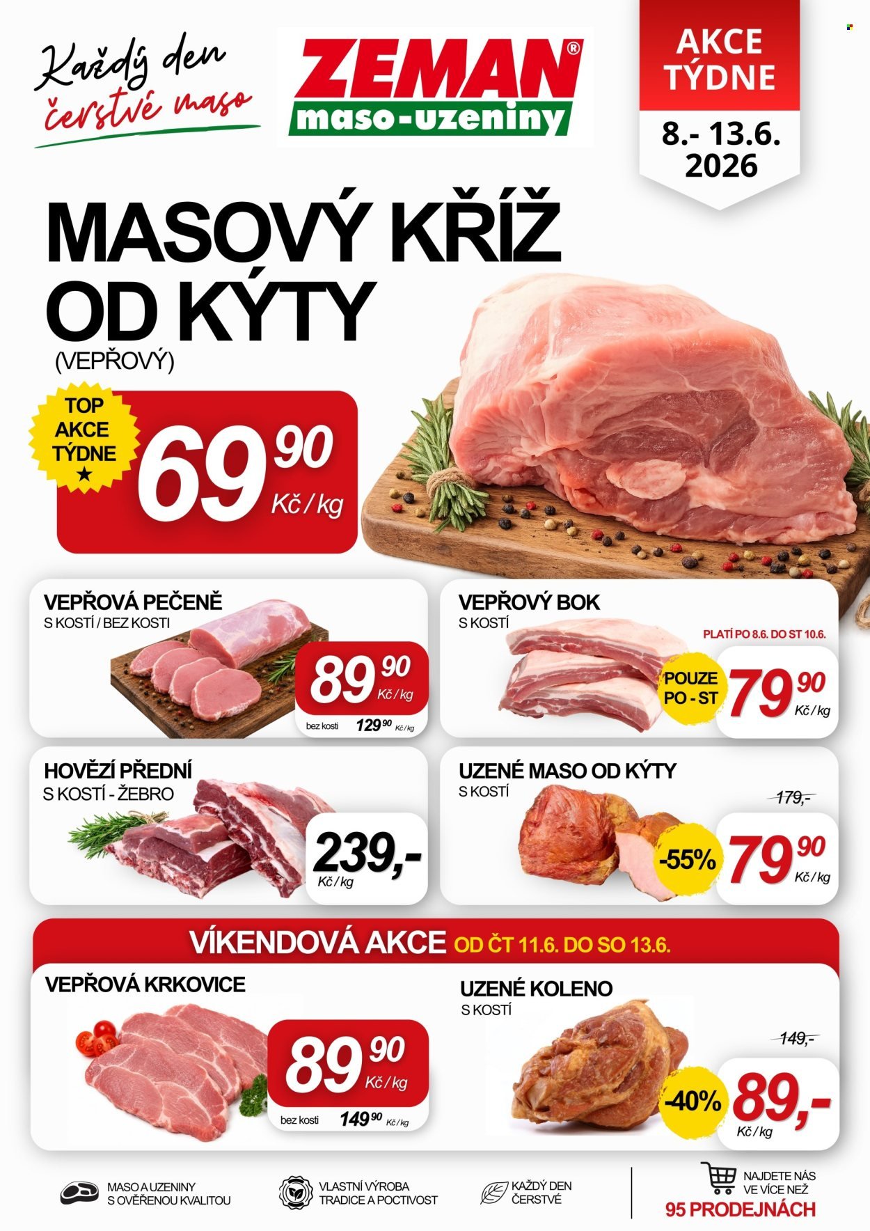 ZEMAN MASO-UZENINY leták - Od pondělí 8.6.2026