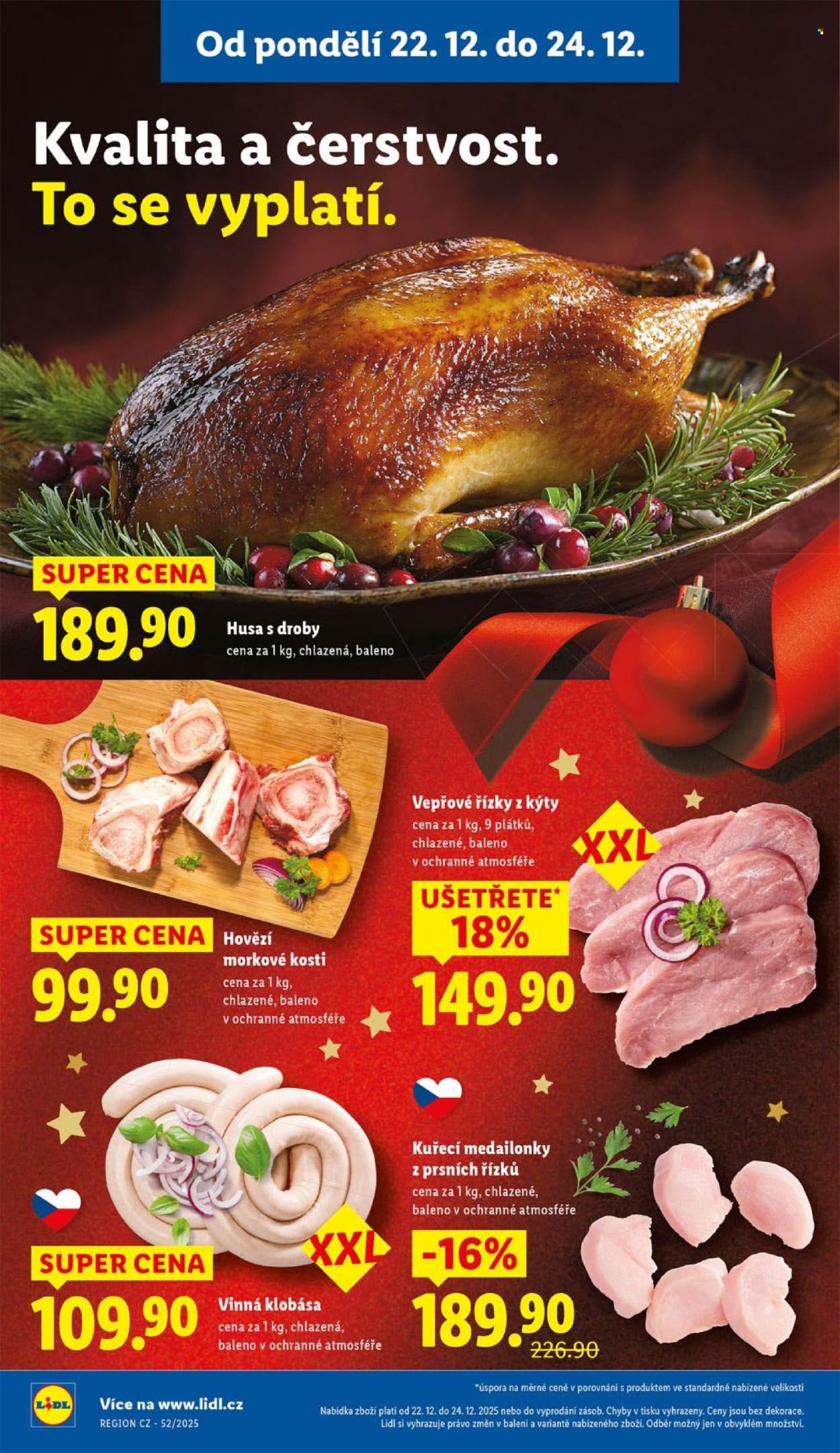 LIDL leták - Od pondělí 22.12.2025 (2025-12-22 - 2025-12-24)