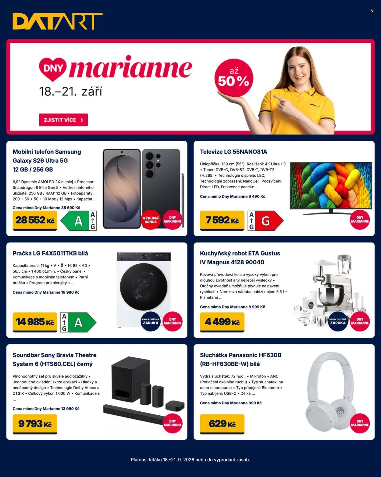 DATART leták - Dny Marianne