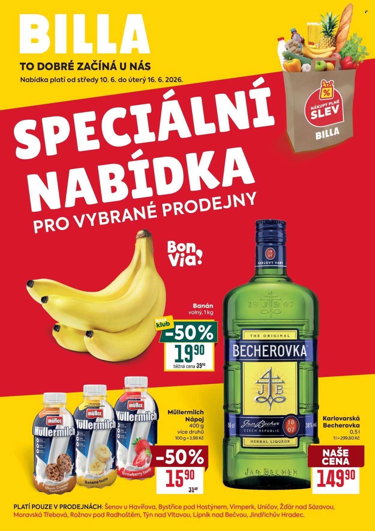 BILLA leták - Speciální nabídka: vybrané prodejny