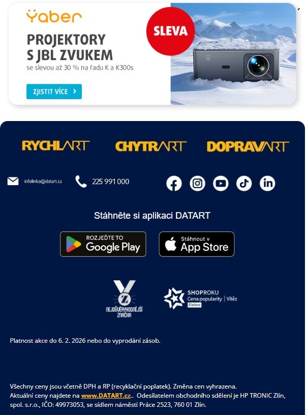 DATART leták - Vyzvednutí rychlostí blesku (2026-02-03 - 2026-02-06)