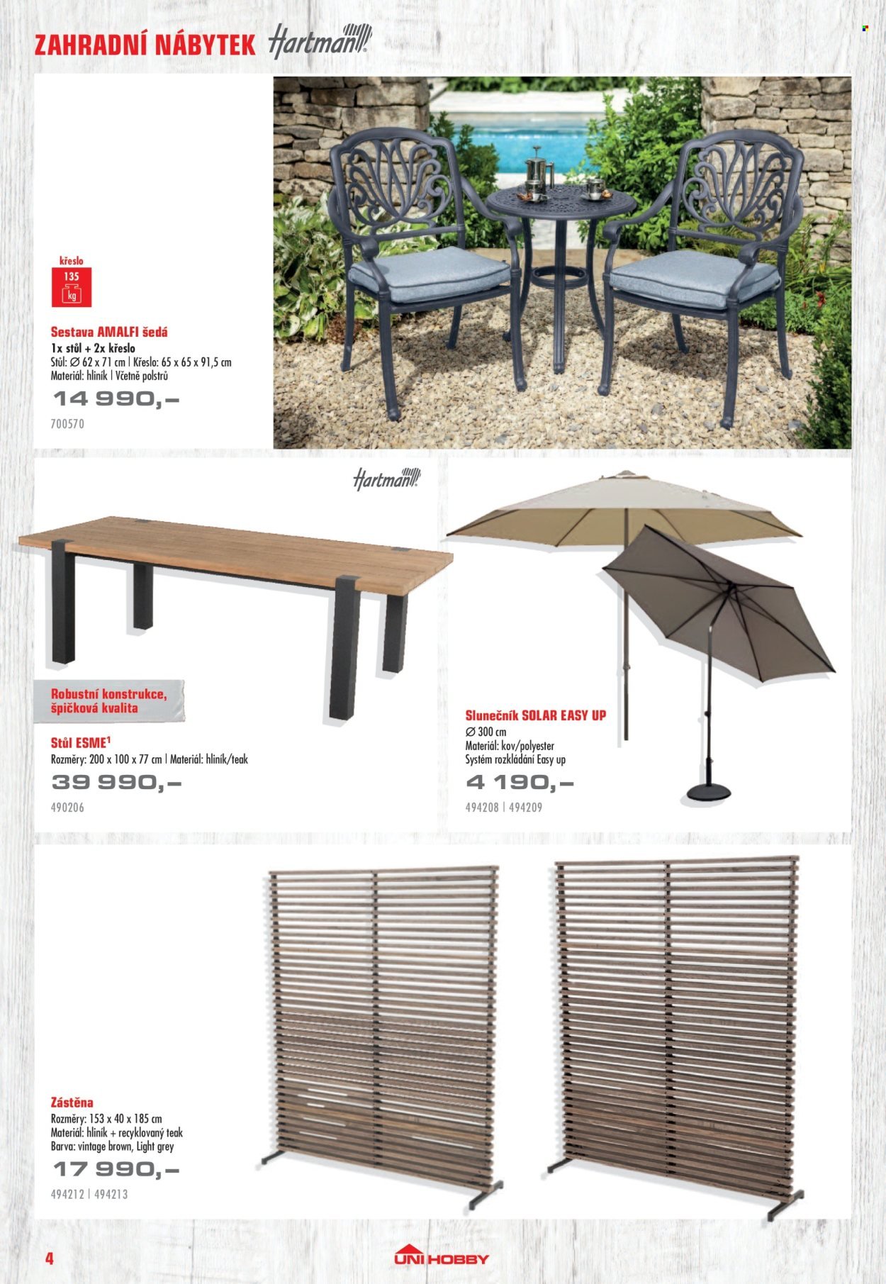 UNI HOBBY leták - Nábytek, grily a bazény 2026 (2026-04-10 - 2026-06-30)