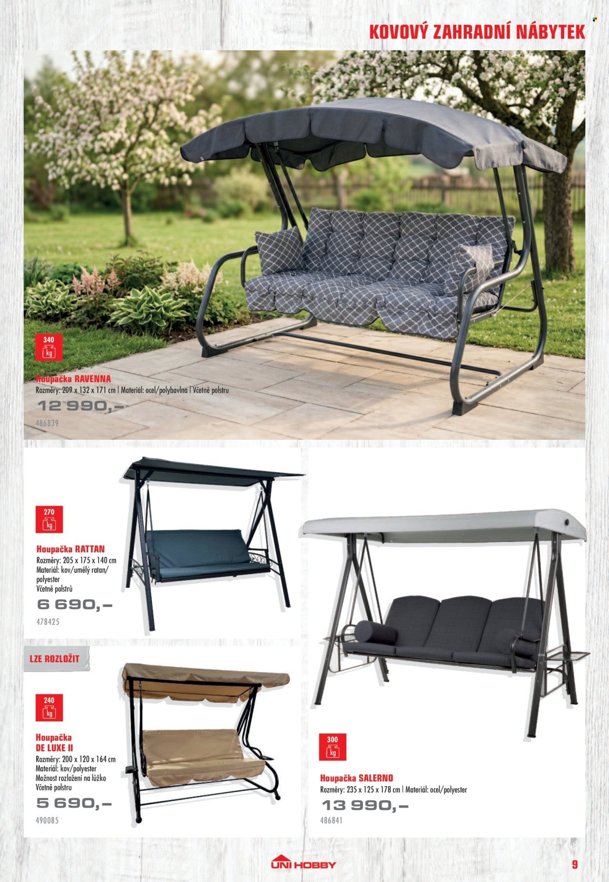 UNI HOBBY leták - Nábytek, grily a bazény 2026 (2026-04-10 - 2026-06-30)