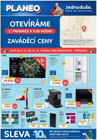 PLANEO ELEKTRO leták - Dne 3.12. otevíráme novou prodejnu v Neratovicích (2025-12-03 - 2025-12-14)