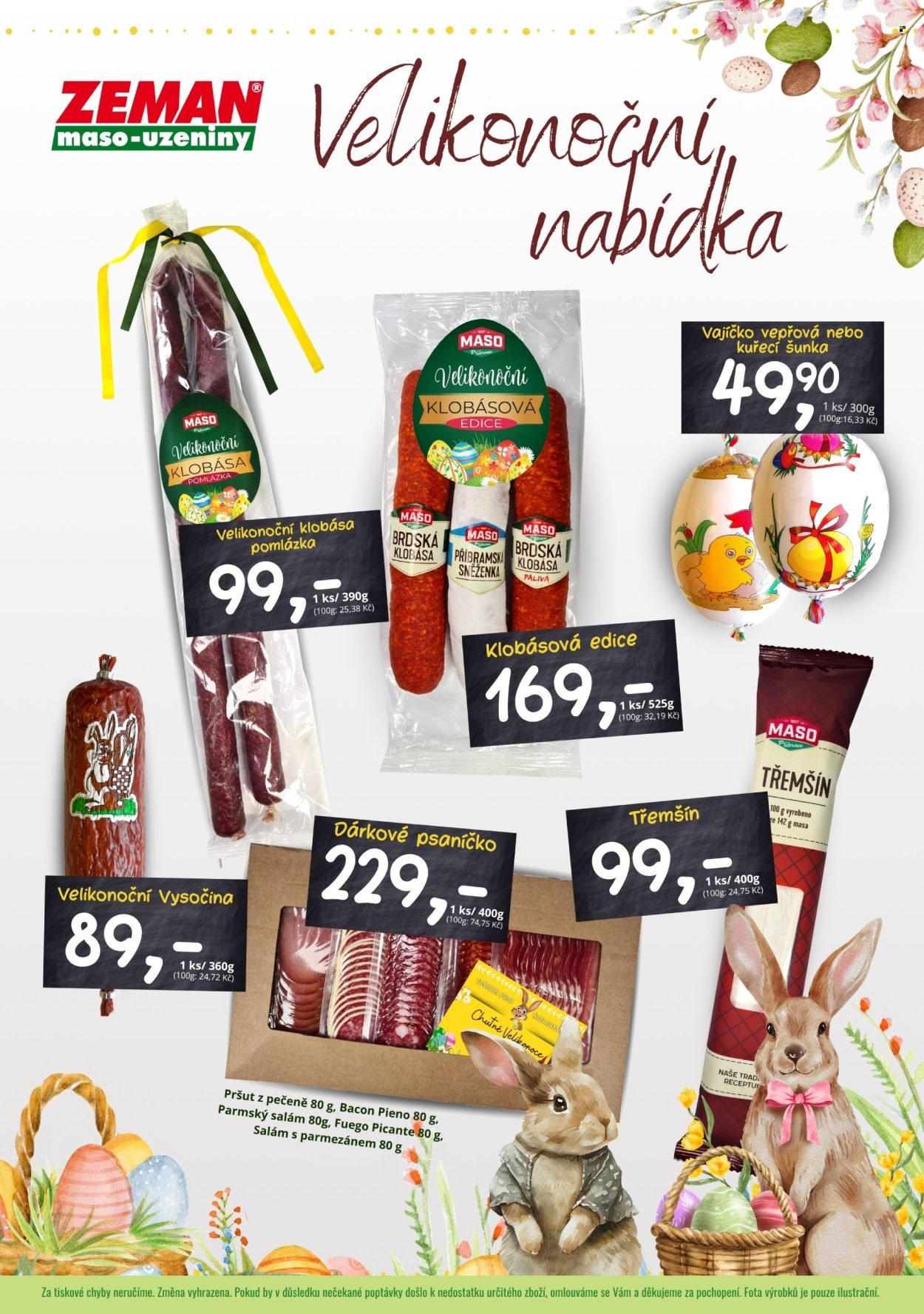 ZEMAN MASO-UZENINY leták - Od pondělí 30.3.2026 (2026-03-30 - 2026-04-04)