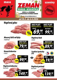 ZEMAN MASO-UZENINY leták - Od pondělí 30.3.2026 (2026-03-30 - 2026-04-04)