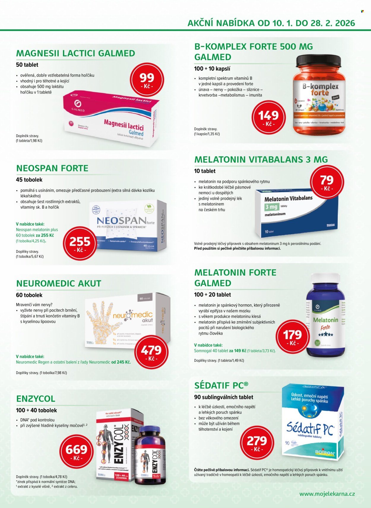 MOJELEKARNA.CZ leták - Akční leták (2026-01-10 - 2026-02-28)