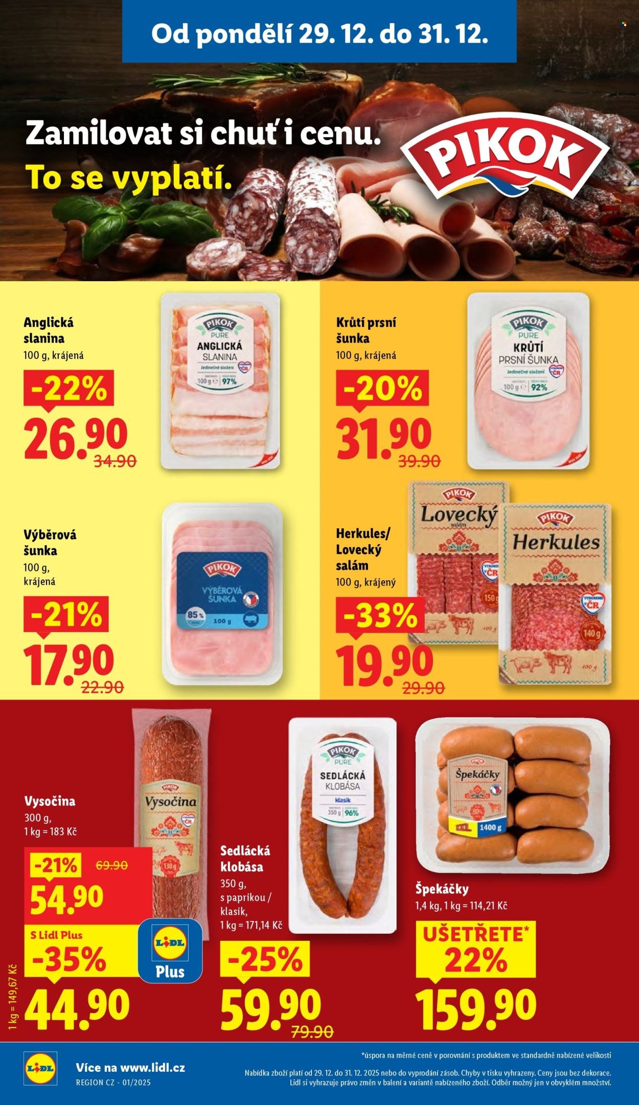 LIDL leták - Od pondělí 29.12.2025 (2025-12-29 - 2025-12-31)