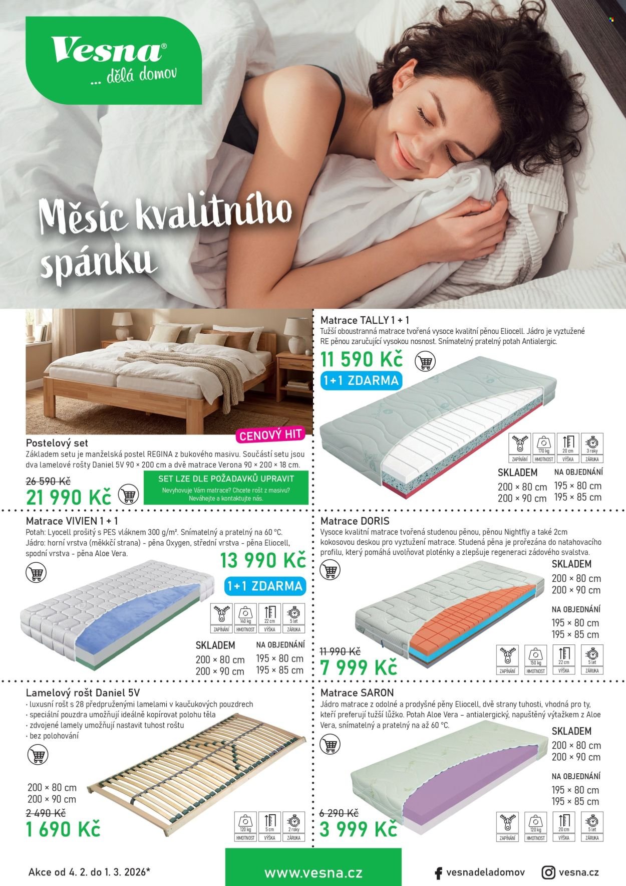 VESNA leták - Měsíc kvalitního spánku (2026-02-04 - 2026-03-01)