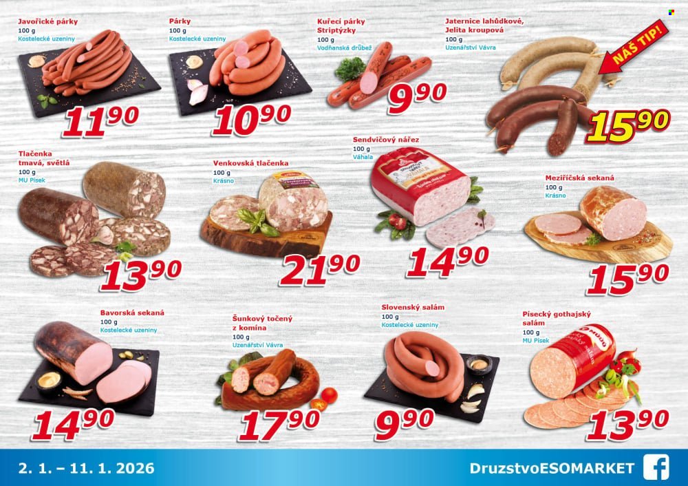 ESO MARKET leták - Od pátku 2.1.2026 (2026-01-02 - 2026-01-11)