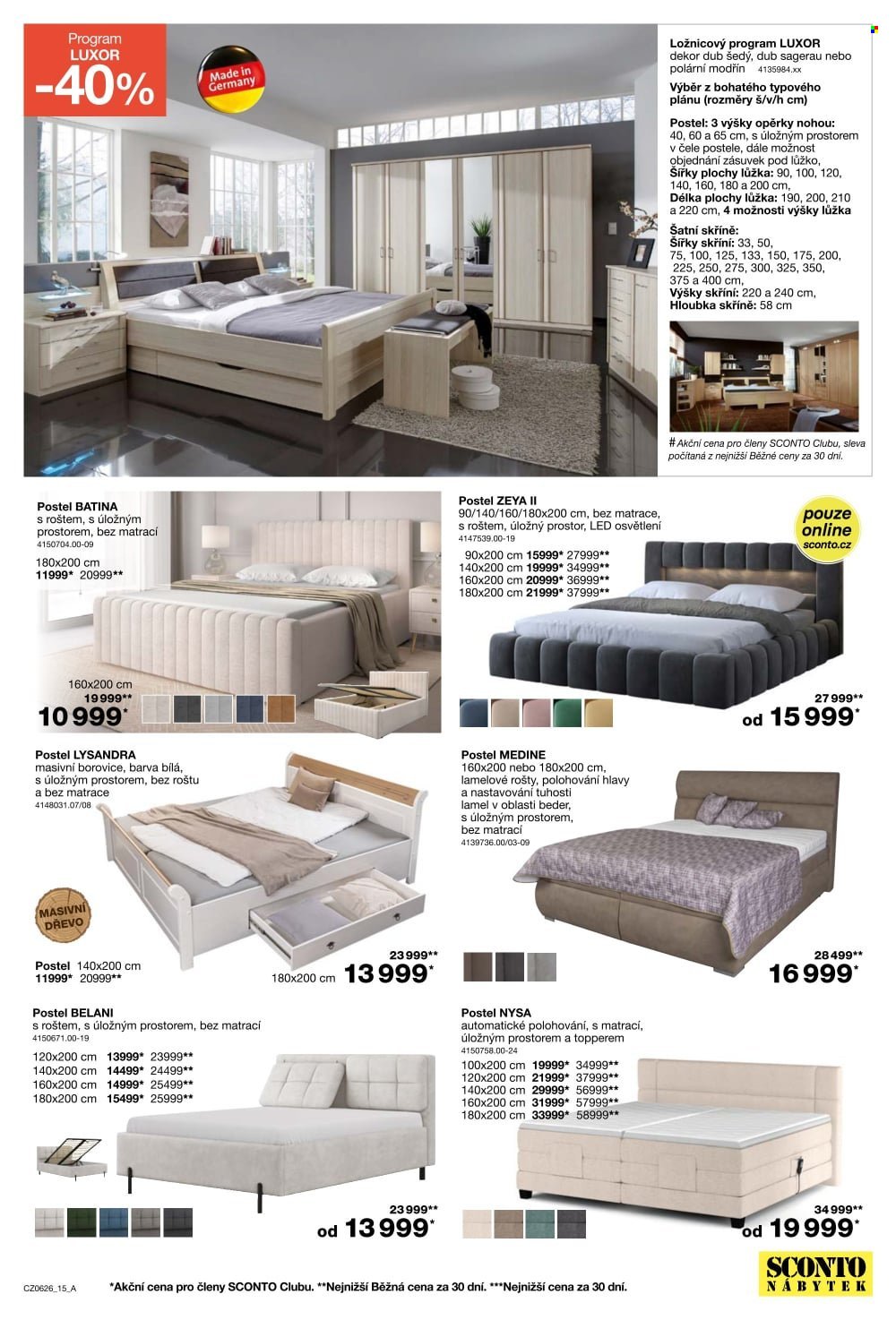 SCONTO NÁBYTEK leták - -40% na sedací soupravy, pohovky, křesla (2026-04-22 - 2026-05-19)