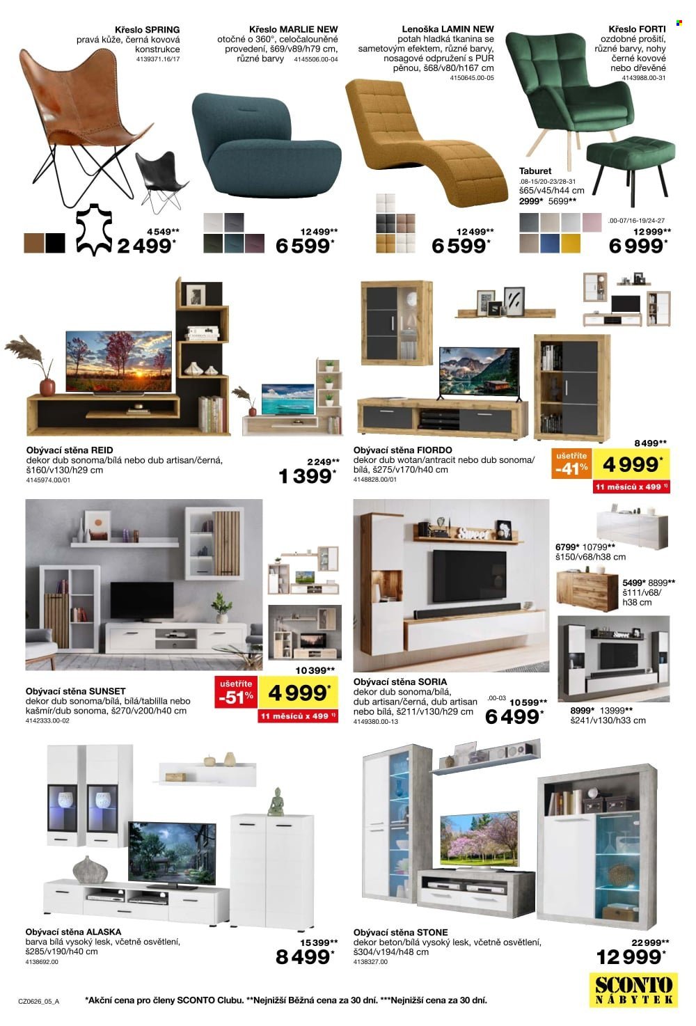 SCONTO NÁBYTEK leták - -40% na sedací soupravy, pohovky, křesla (2026-04-22 - 2026-05-19)