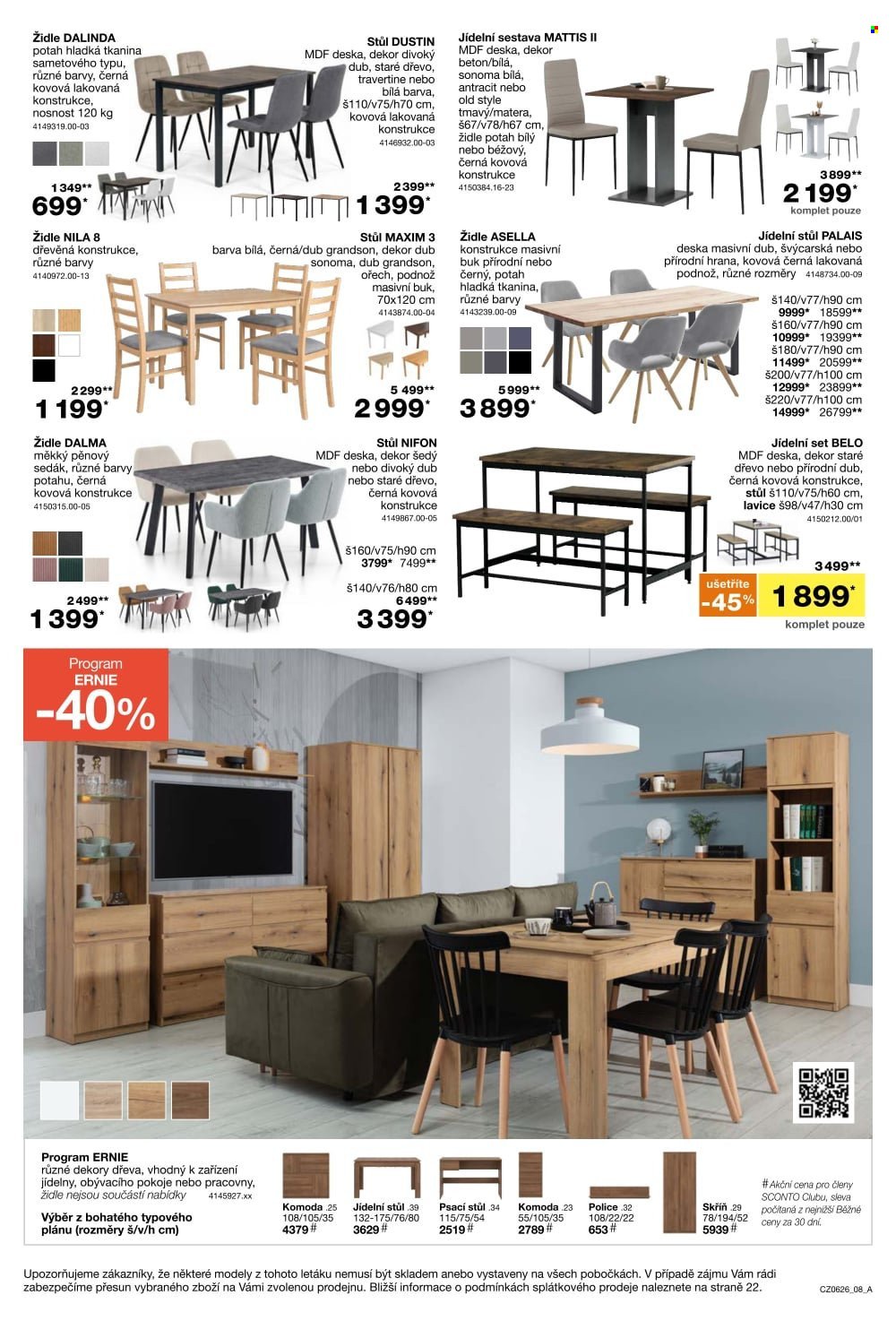 SCONTO NÁBYTEK leták - -40% na sedací soupravy, pohovky, křesla (2026-04-22 - 2026-05-19)