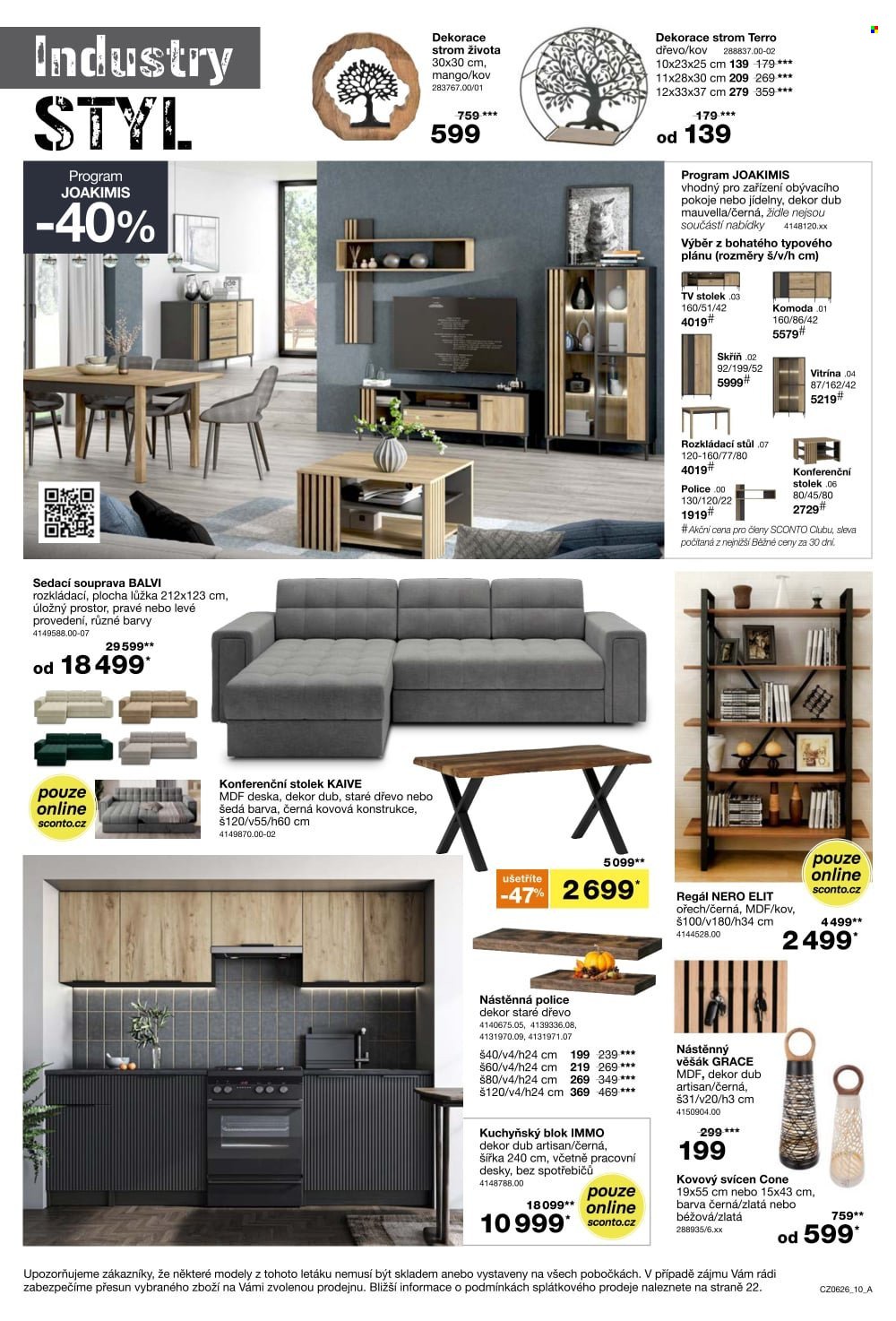 SCONTO NÁBYTEK leták - -40% na sedací soupravy, pohovky, křesla (2026-04-22 - 2026-05-19)