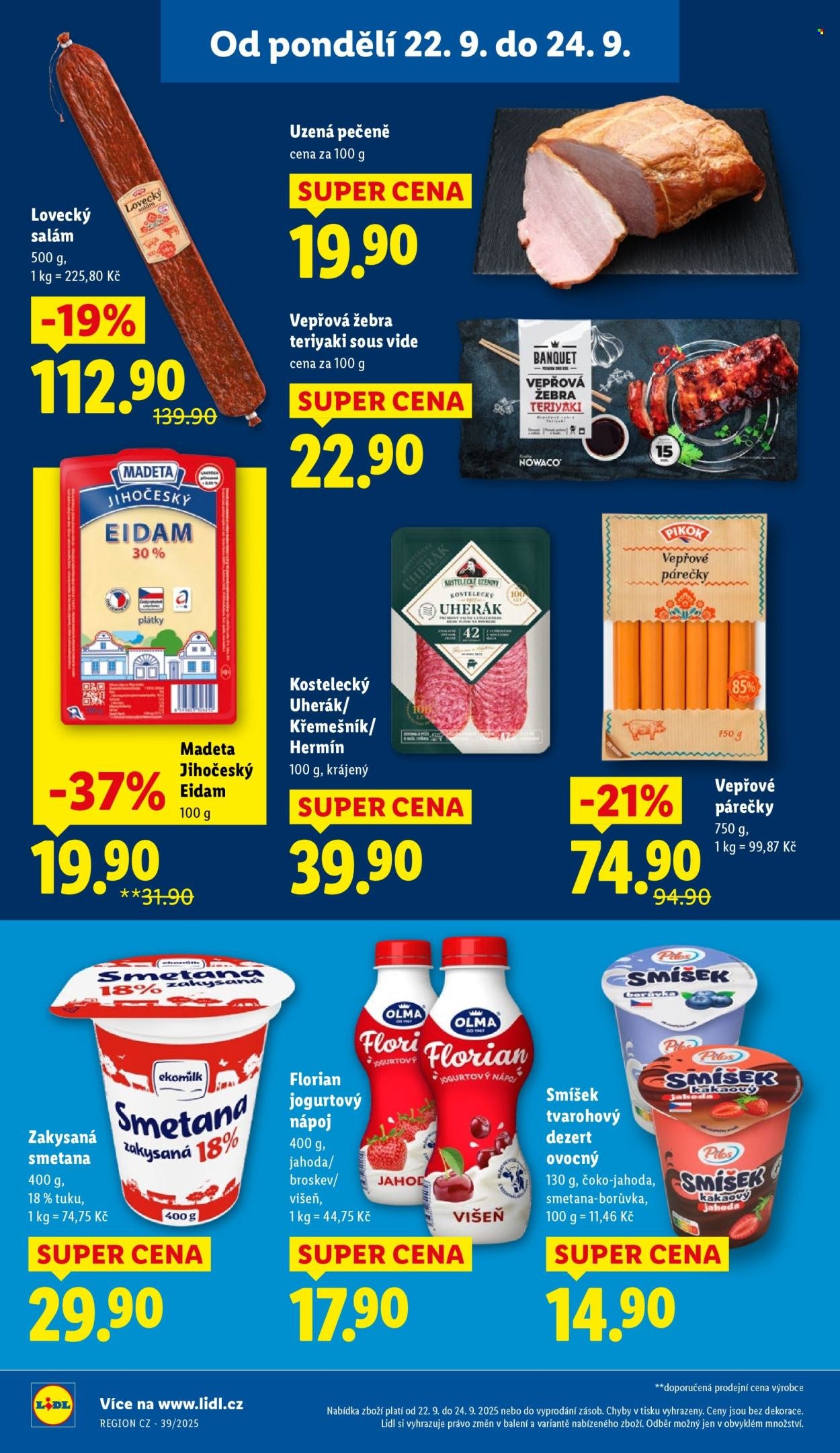 LIDL leták - Od pondělí 22.9.2025 (2025-09-22 - 2025-09-24)