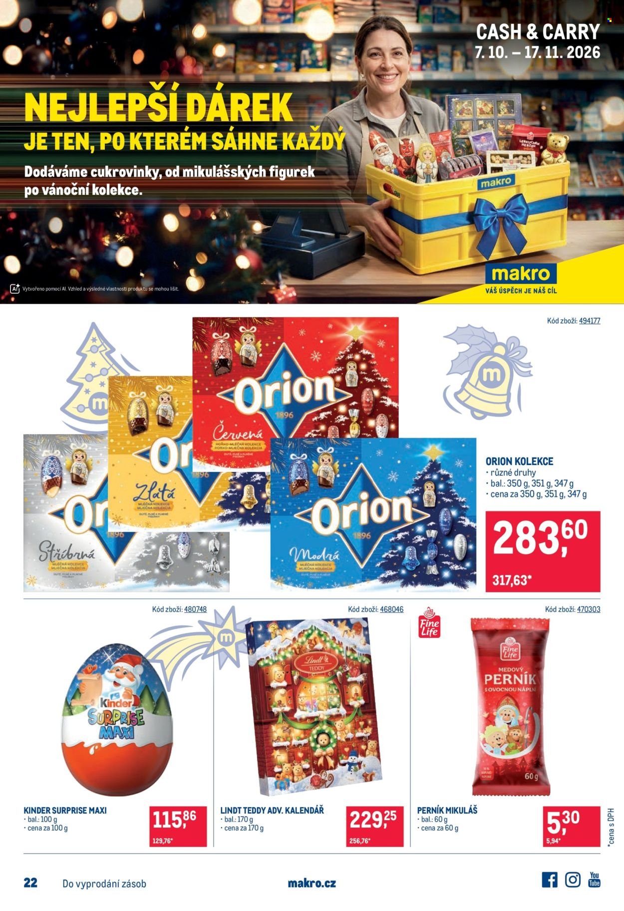 MAKRO leták - Mikulášské čokolády