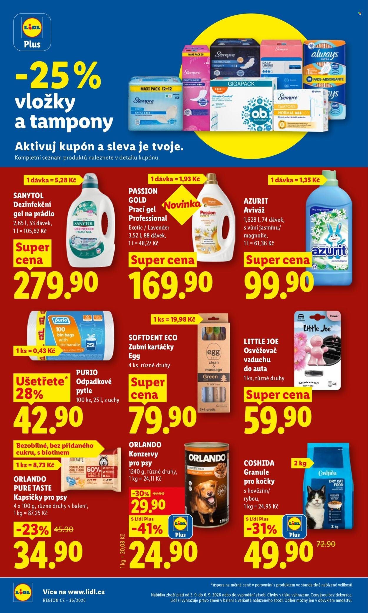 LIDL leták - Od čtvrtka 3.9.2026