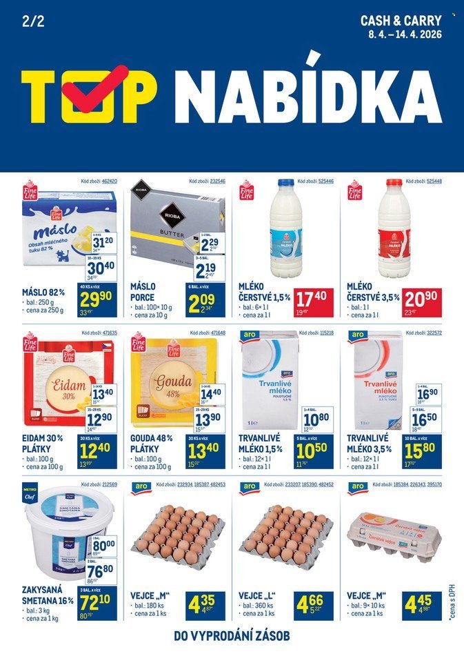 MAKRO leták - TOP mléčné výrobky (2026-04-08 - 2026-04-14)