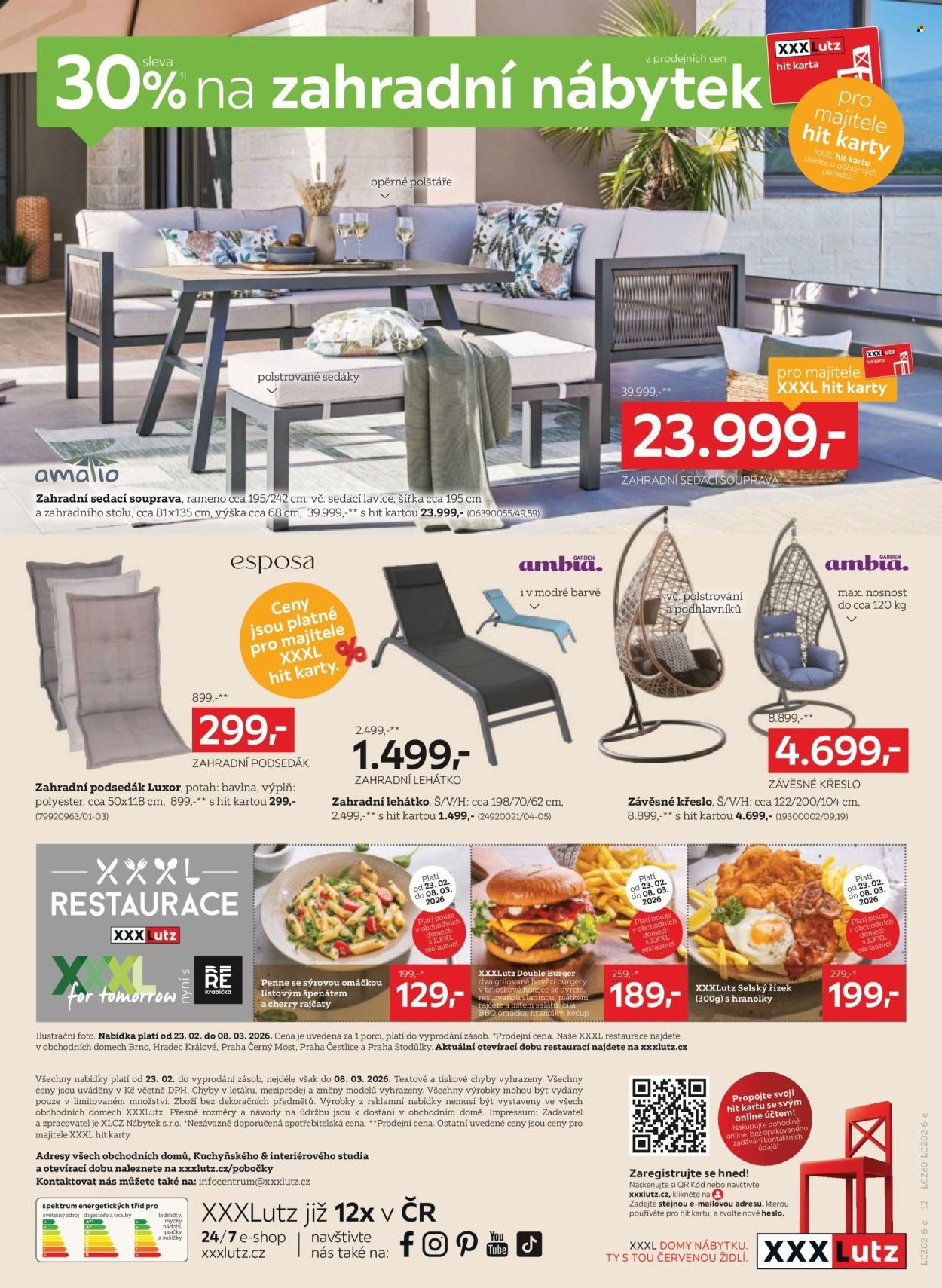 XXXLUTZ leták - Sleva 30 % téměř na všechno (2026-02-23 - 2026-03-08)