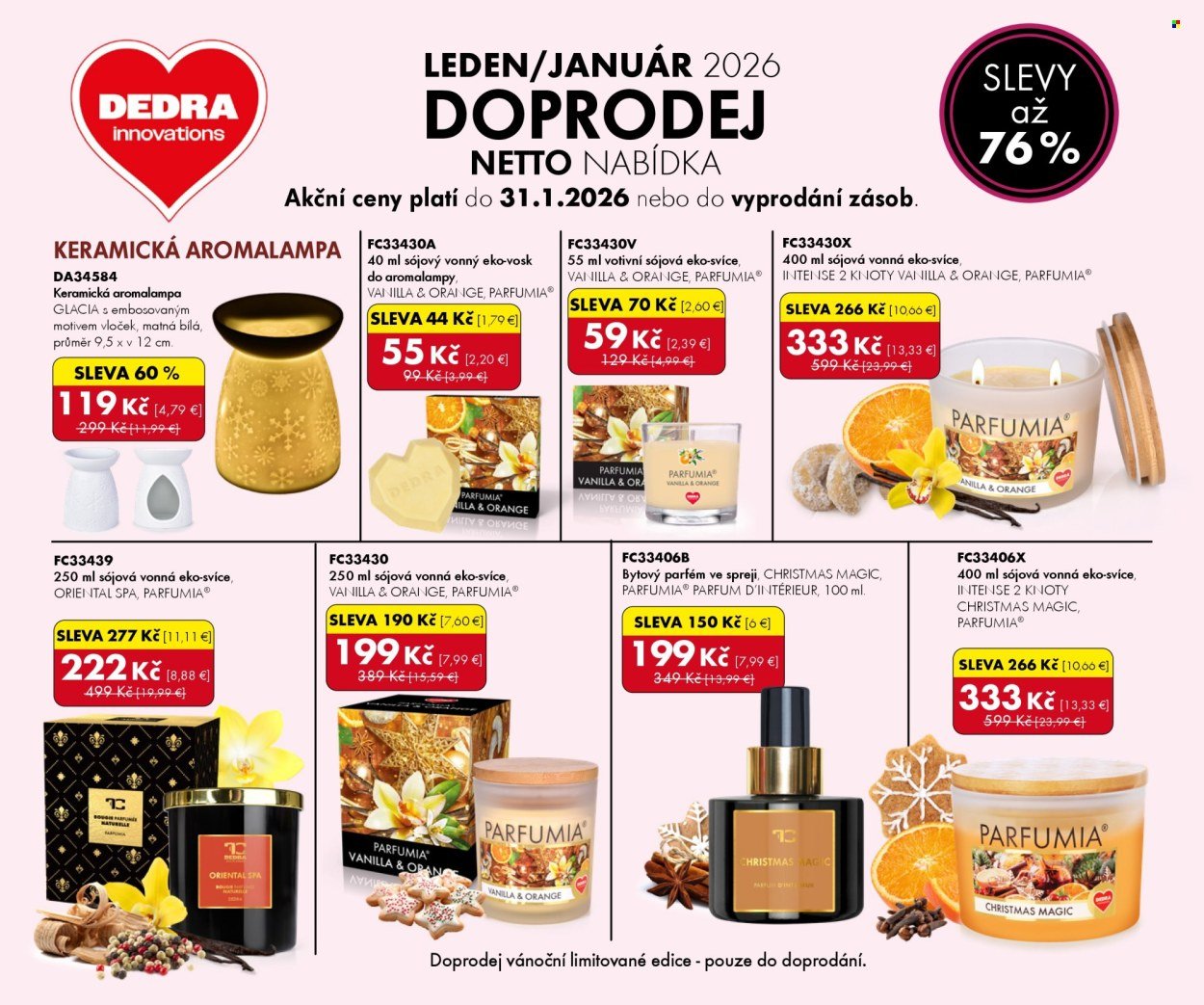 DEDRA leták - Doprodej (2026-01-01 - 2026-01-31)