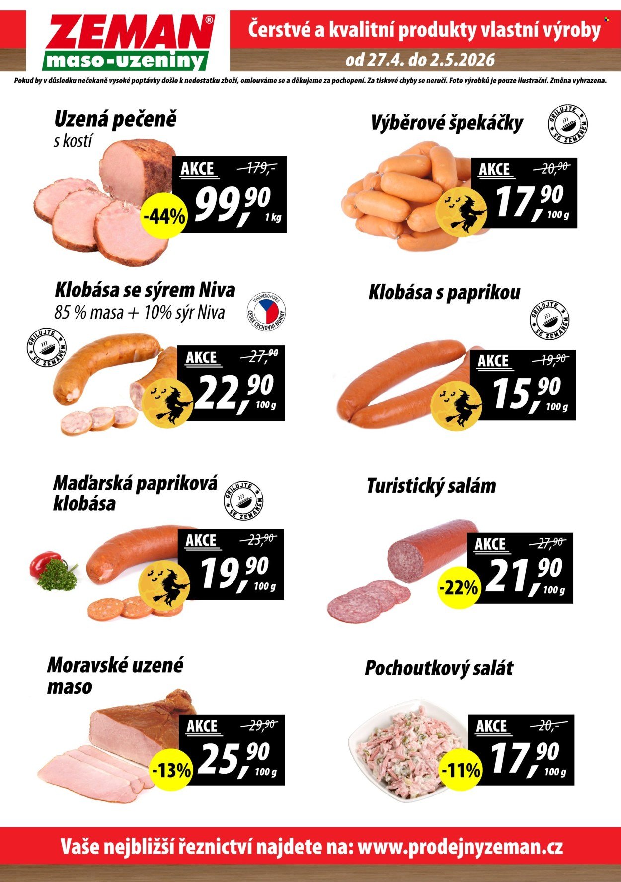 ZEMAN MASO-UZENINY leták - Od pondělí 27.4.2026 (2026-04-27 - 2026-05-02)