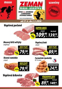 ZEMAN MASO-UZENINY leták - Od pondělí 27.4.2026 (2026-04-27 - 2026-05-02)