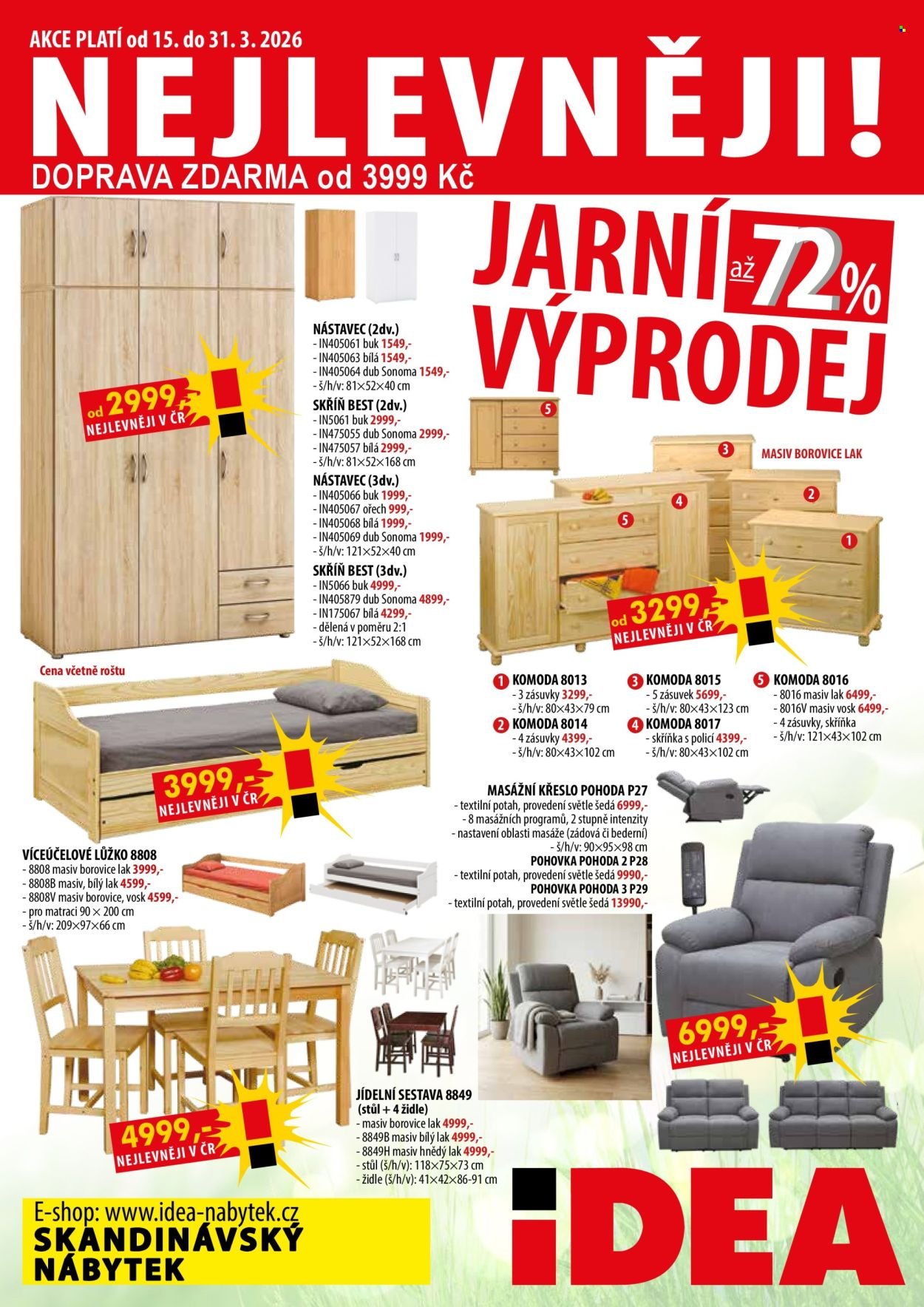 IDEA NÁBYTEK leták - Od neděle 15.3.2026 (2026-03-15 - 2026-03-31)